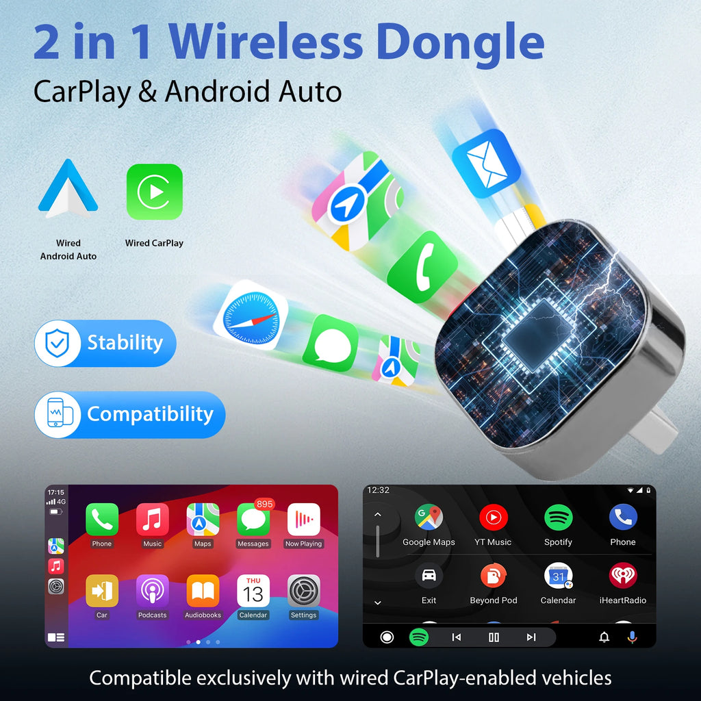 Clé CarPlay & Android Auto Sans Fil