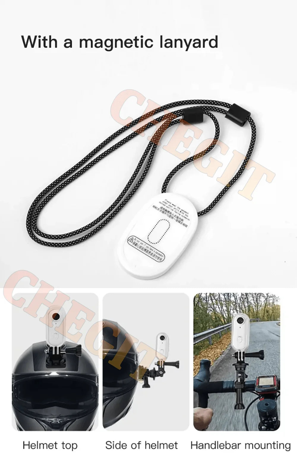 Mini caméra d'action 4K portable magnétique pour vlog, enregistreur corporel et pectoral, WiFi sans fil, étanche, pour casque, vélo et sports