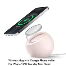 Support Magnétique de Bureau en Silicone – Station de Charge Sans Fil MagSafe pour iPhone 12 / 13 / 14 / 15 / 16 Pro