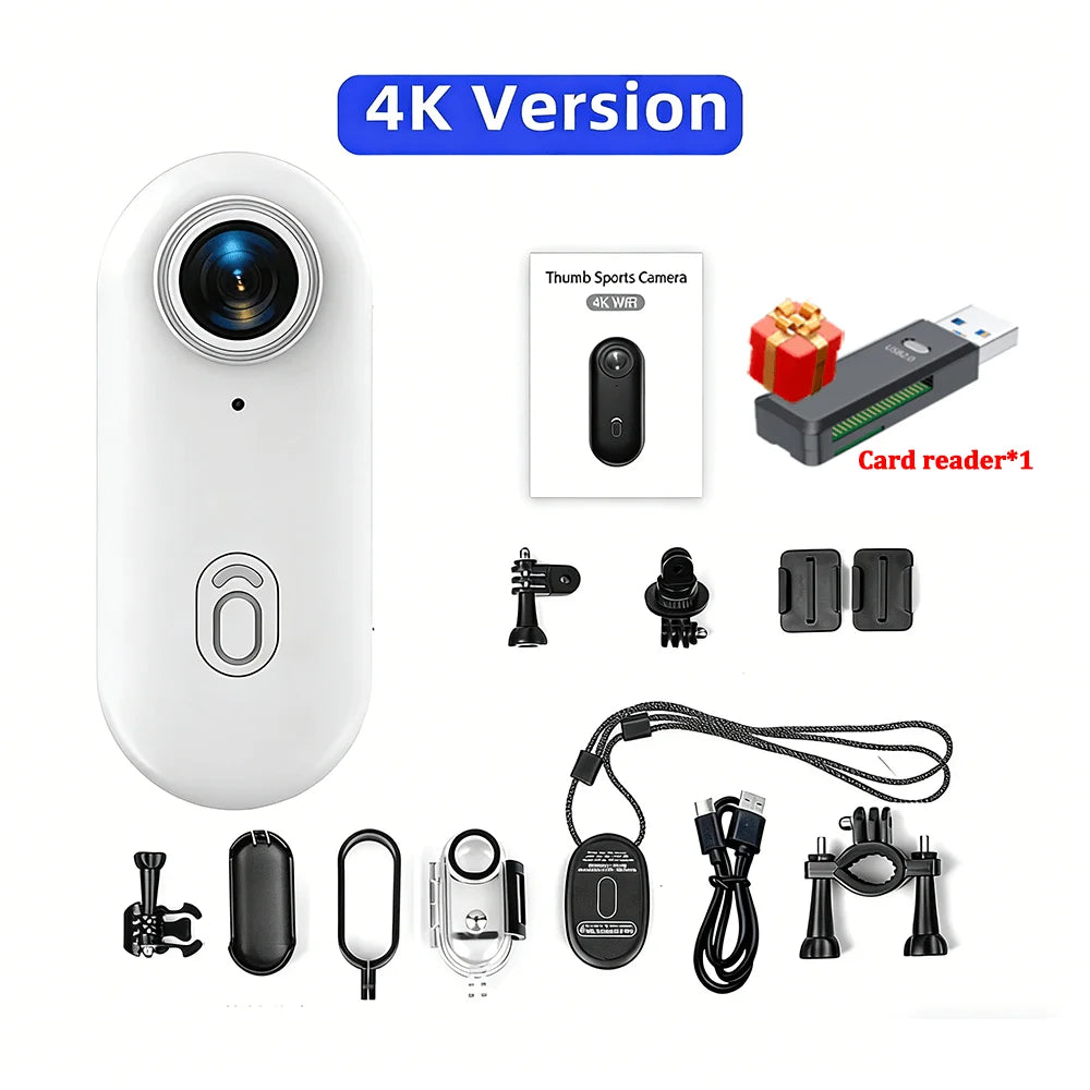 Mini caméra d'action 4K portable magnétique pour vlog, enregistreur corporel et pectoral, WiFi sans fil, étanche, pour casque, vélo et sports