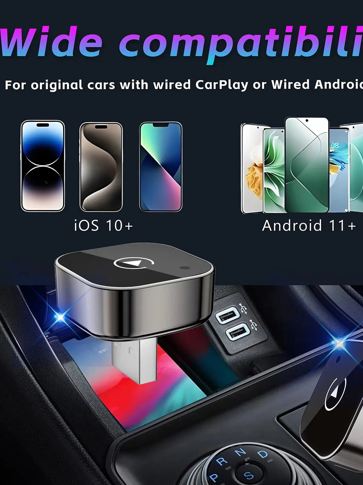 Clé CarPlay & Android Auto Sans Fil