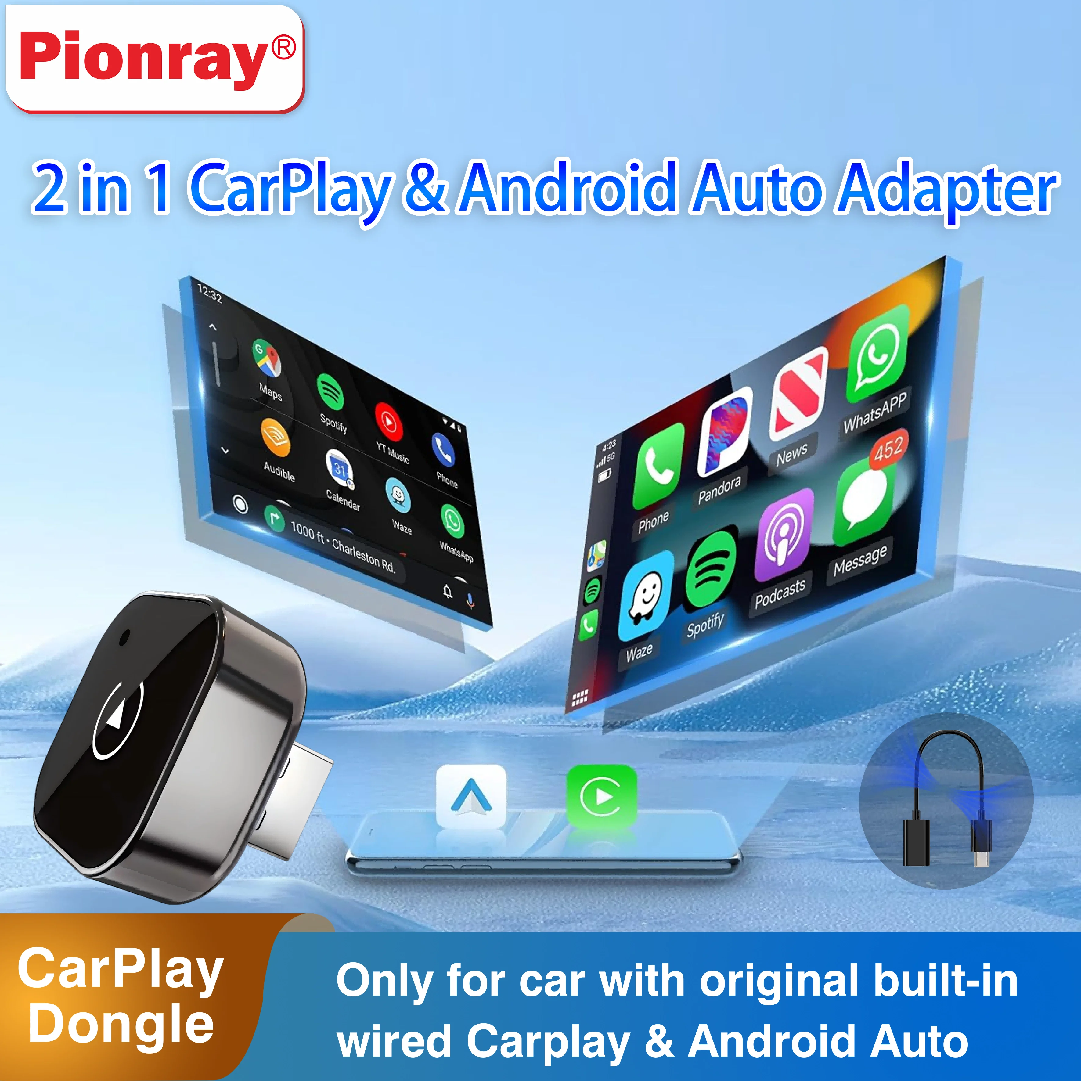 Clé CarPlay & Android Auto Sans Fil
